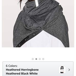 EUC Lululemon herringbone Vinyasa snap scarf